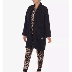 Kate Spade XS Cozy Black Sherpa Robe/Jacket